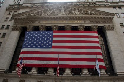 Façade de la Bourse de New York (NYSE) sur Wall Street