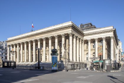 Façade du palais Brongniart, ancienne Bourse de Paris