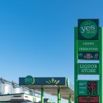 Panneau de prix d'une station-service aux États-Unis