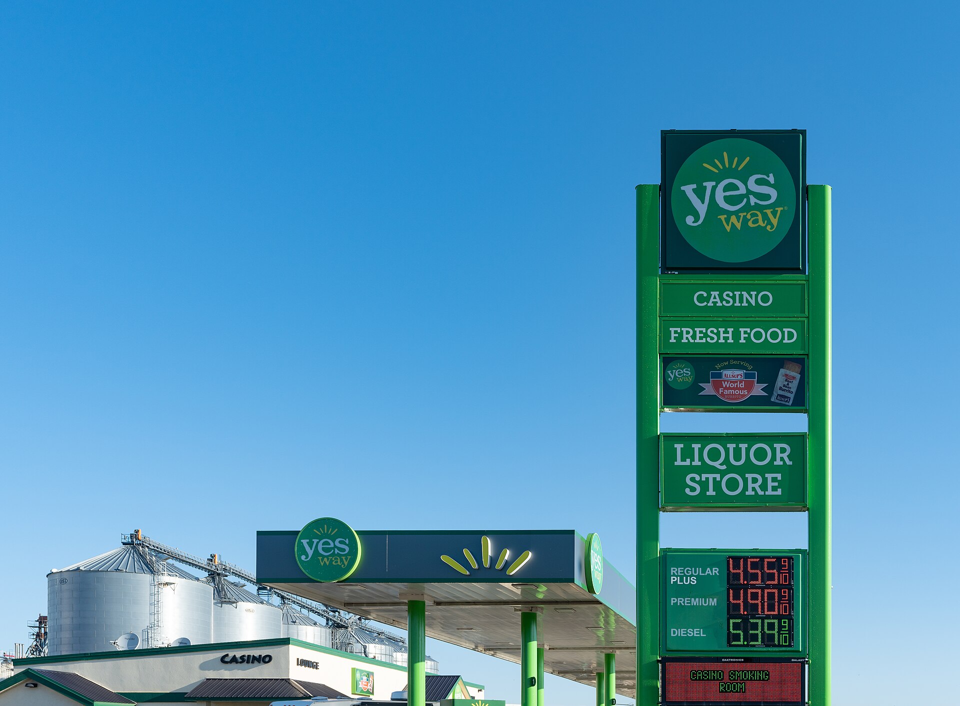 Panneau de prix d'une station-service aux États-Unis