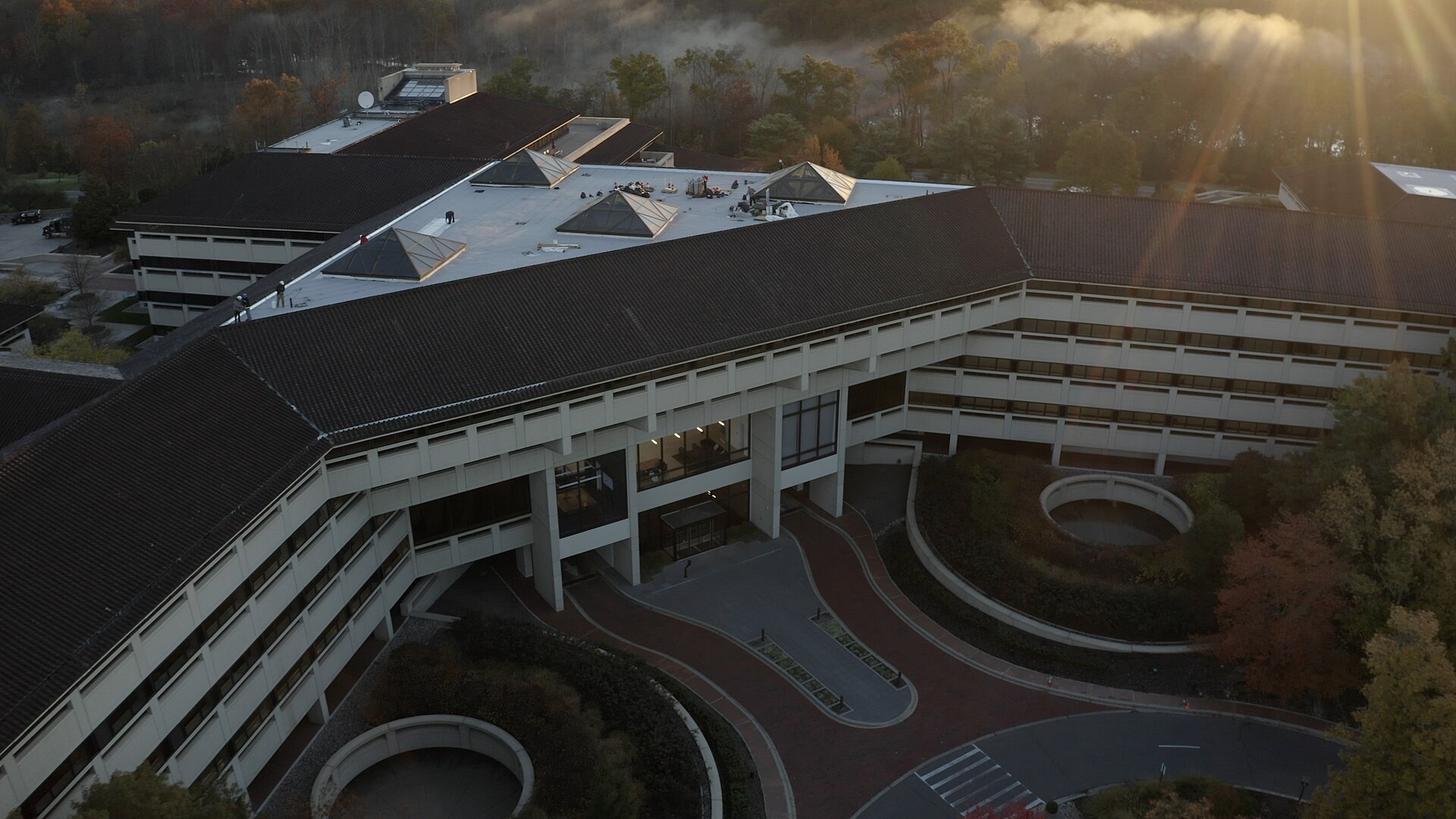 Le siège opérationnel de Verizon, One Verizon Way, à Basking Ridge (New Jersey), vu du ciel
